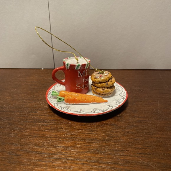 Other - Milk And Cookies Christmas Ornament. Carrots. 3-4in Ornament. Milk For‎ Santa